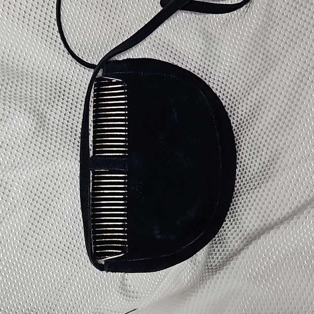 PETITE MENDIGOTE NAVY SUEDE CROSSBODY BAG - Picture 2 of 8